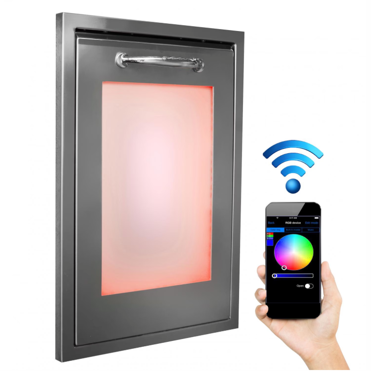 Luxor 20" x 14" Illuminated Stainless Steel Door AHT-IL-AD-2014VR