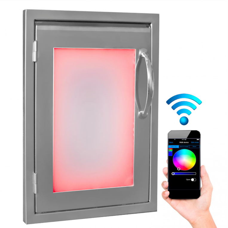 Luxor 20" x 14" Illuminated Stainless Steel Door AHT-IL-AD-2014VR