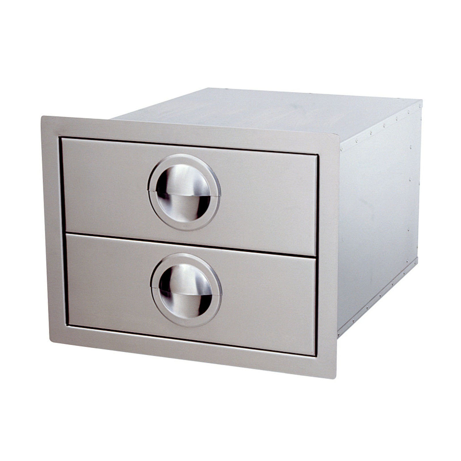 Luxor Stainless Steel Double Drawers w/ Roller Tracks Slimline Series AHT-B2D