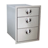 Luxor Stainless Steel Triple Drawers w/ Roller Tracks Slimline Series AHT-B3D
