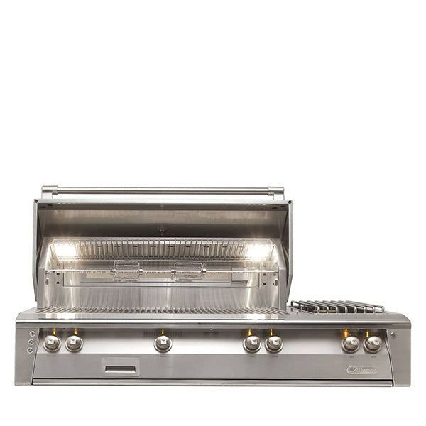 Alfresco 56" SearZone Built-in Natural Gas Grill with Sideburner ALXE-56SZ-NG