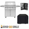 Artisan 32" Professional Series Propane Gas Grill with Rotisserie on Cart ARTP-32C-LP