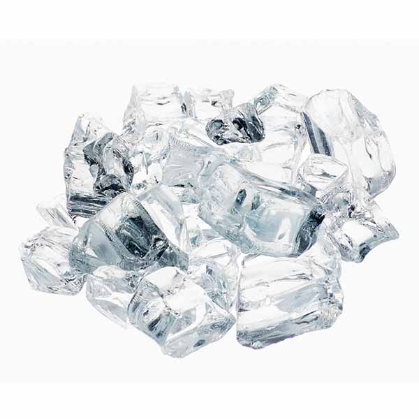 Athena 1/2" Krystallo Diamond Reflective Fire Glass For Fireplaces and Fire Pits (10 LB JAR) RFG-10-KD