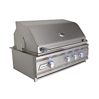 RCS 30" Cutlass Pro Series Built-in Natural Gas Grill Blue LED with Rear Burner RON30A