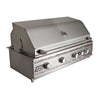 RCS 38" Cutlass Pro Series Built-in Natural Gas Grill with Blue LED and Rear Burner RON38A