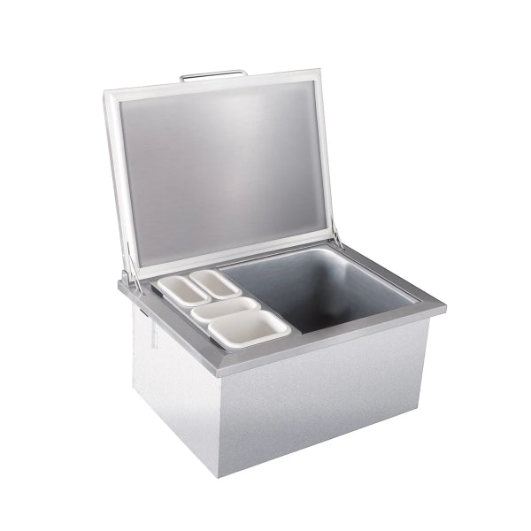 Summerset Ice Cooler, Drop In - 28" x 26" - 2.7ft3 - 40lb Ice Capacity -SSIC-28