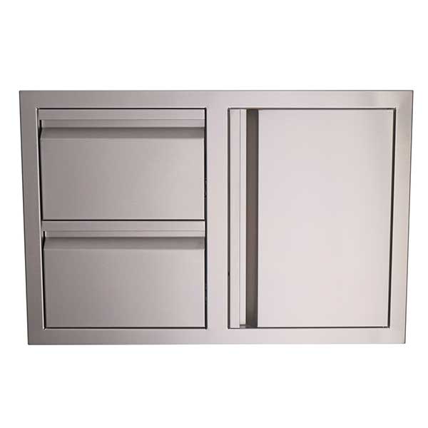 RCS Valiant Series 33" Stainless Steel Access Door & Double Soft Close Drawer Combo VDC1SC
