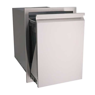 RCS Valiant Series 20" Roll-out Stainless Steel Double Trash / Recycling Bin VTD2
