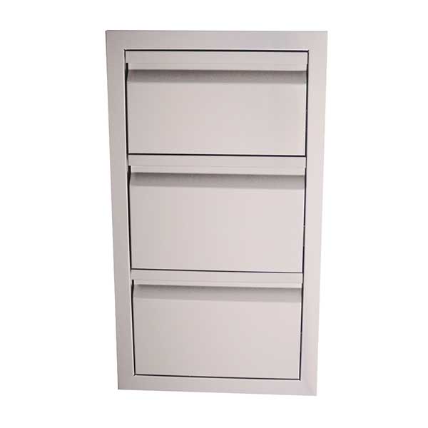 RCS Valiant Series 17" Stainless Steel Triple Access Drawer VTD3