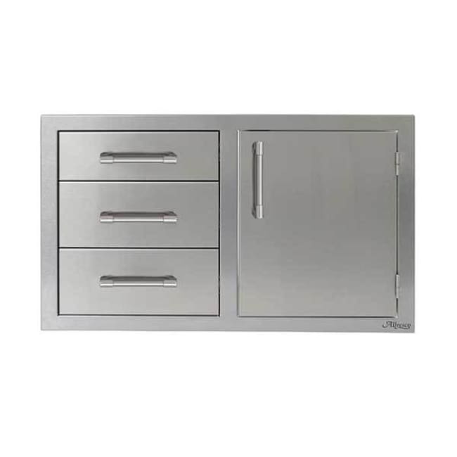 Alfresco 32 Right Hinged Door & Triple Drawer Combo Axe-Ddc-R - Outdoor Grills