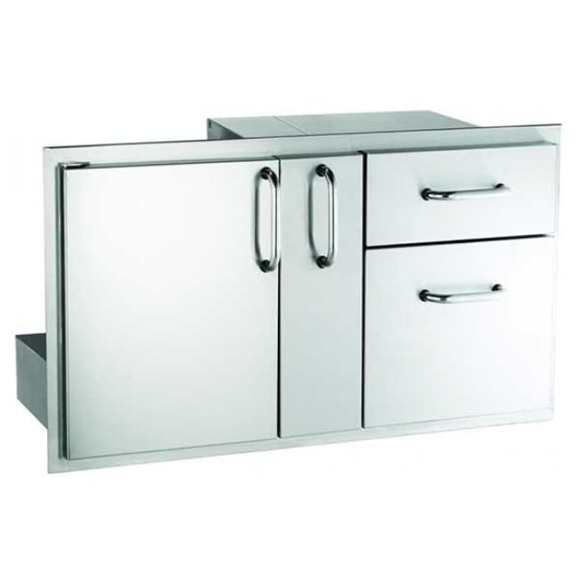 American Outdoor Grill 18 X 36 Two Drawers & Platter Storage 18-36-Ssdd - Grill Accessory