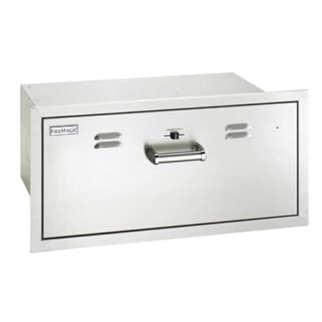 Fire Magic Premium Flush 30 Built-In 110V Electric Stainless Steel Warming Drawer 53830-Sw - Grill Accessory