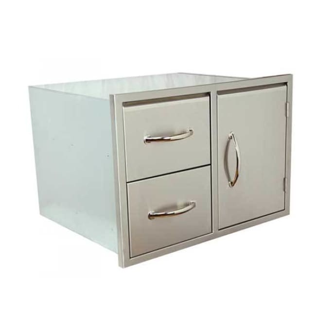 Luxor Medallion 30 Access Door & Double Drawer Combo Aht-M-Combo30 - Grill Accessory