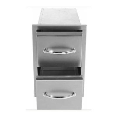 Luxor Medallion Double Storage Drawer Aht-M-2D - Grill Accessory