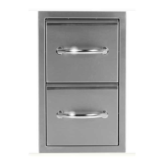 Luxor Medallion Double Storage Drawer Aht-M-2D - Grill Accessory